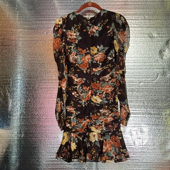 Veronica Beard Hedera Ruched Floral Print Silk. Size 00 - Picture 4 of 7